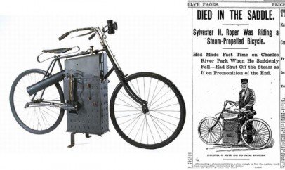 Sylvester H. Roper invented the world’s first motorcycle.